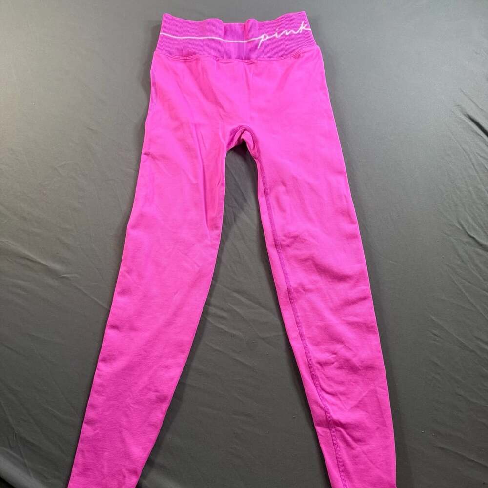 Victoria’s Secret PINK Active Seamless Leggings S Hot Pink High Rise Yoga